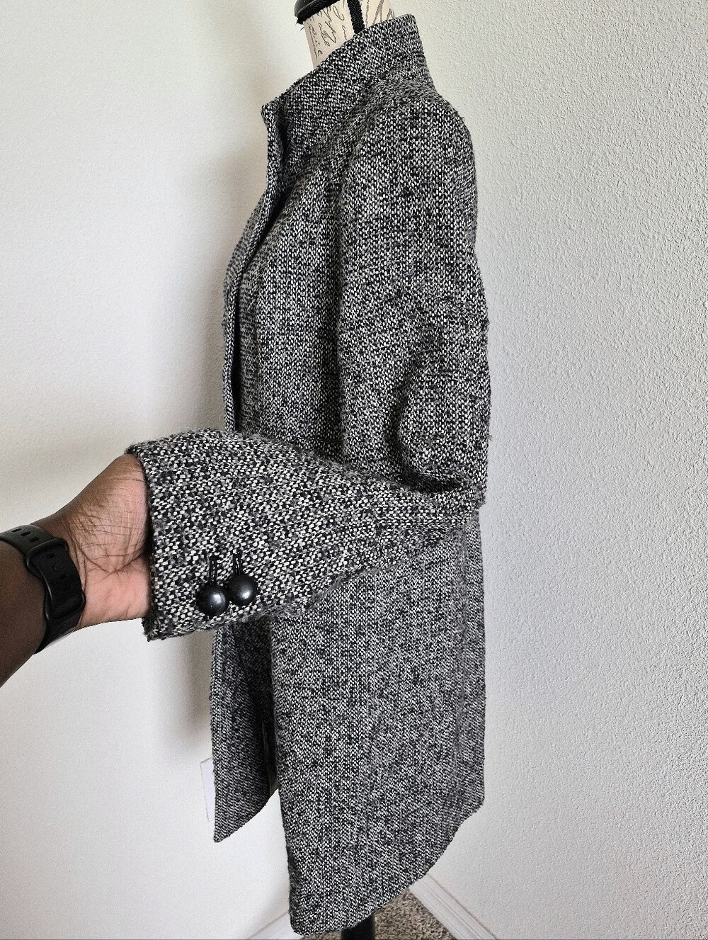 J. Crew B&W Tweed Peacoat, 10 - Picture 9 of 15